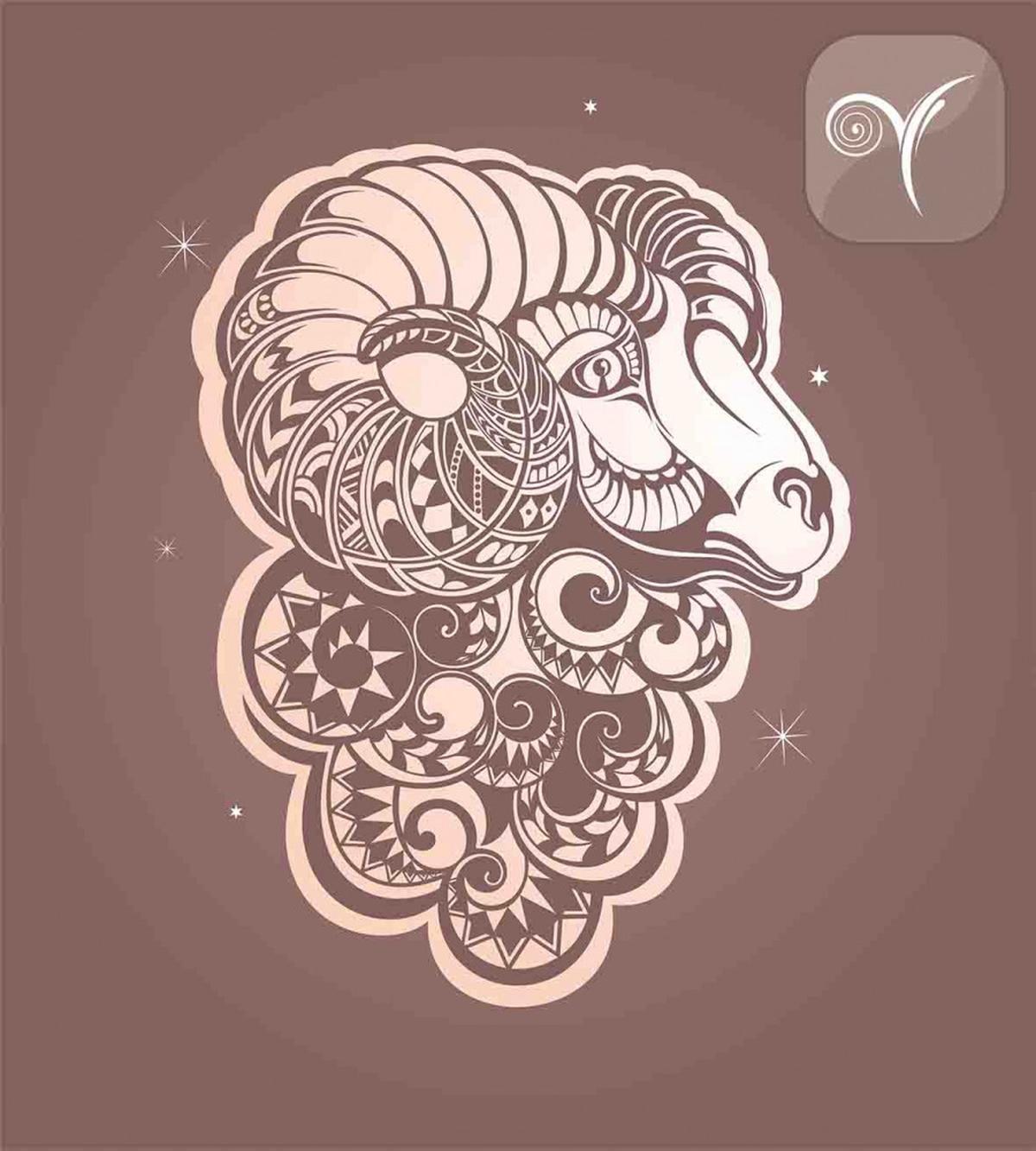 Ram Portrait Stars — Pattern