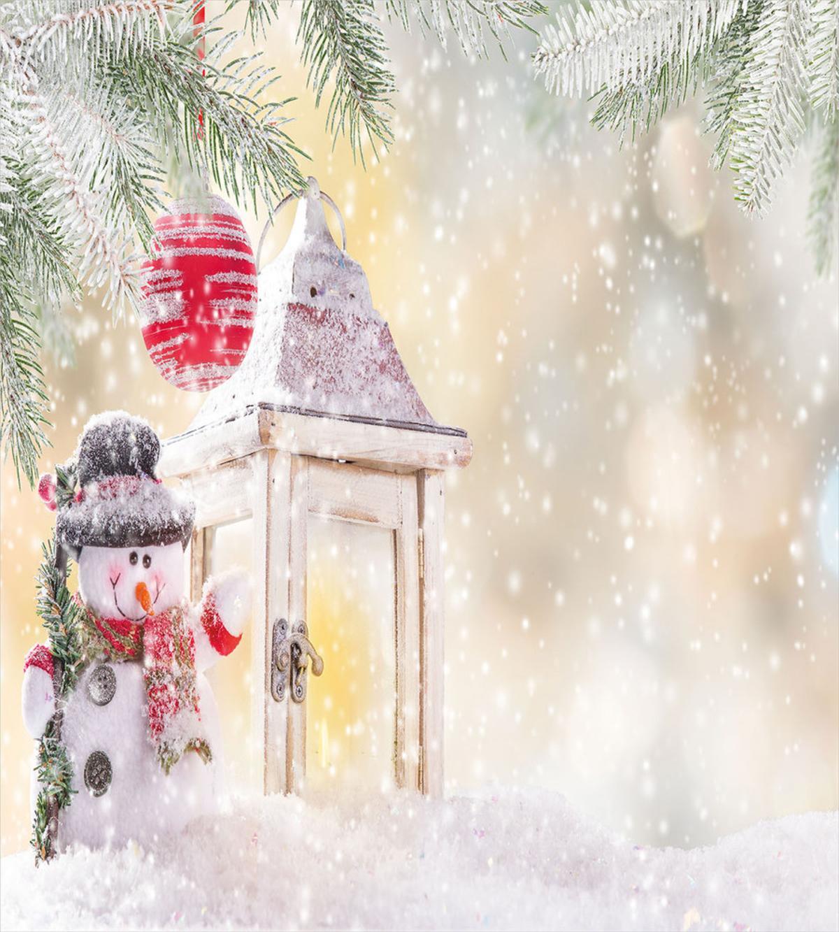 Lantern and Tiny Snowman — Pattern