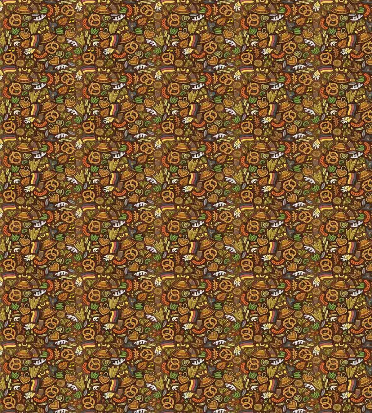 Hops and Pretzels Hand Drawn — Pattern
