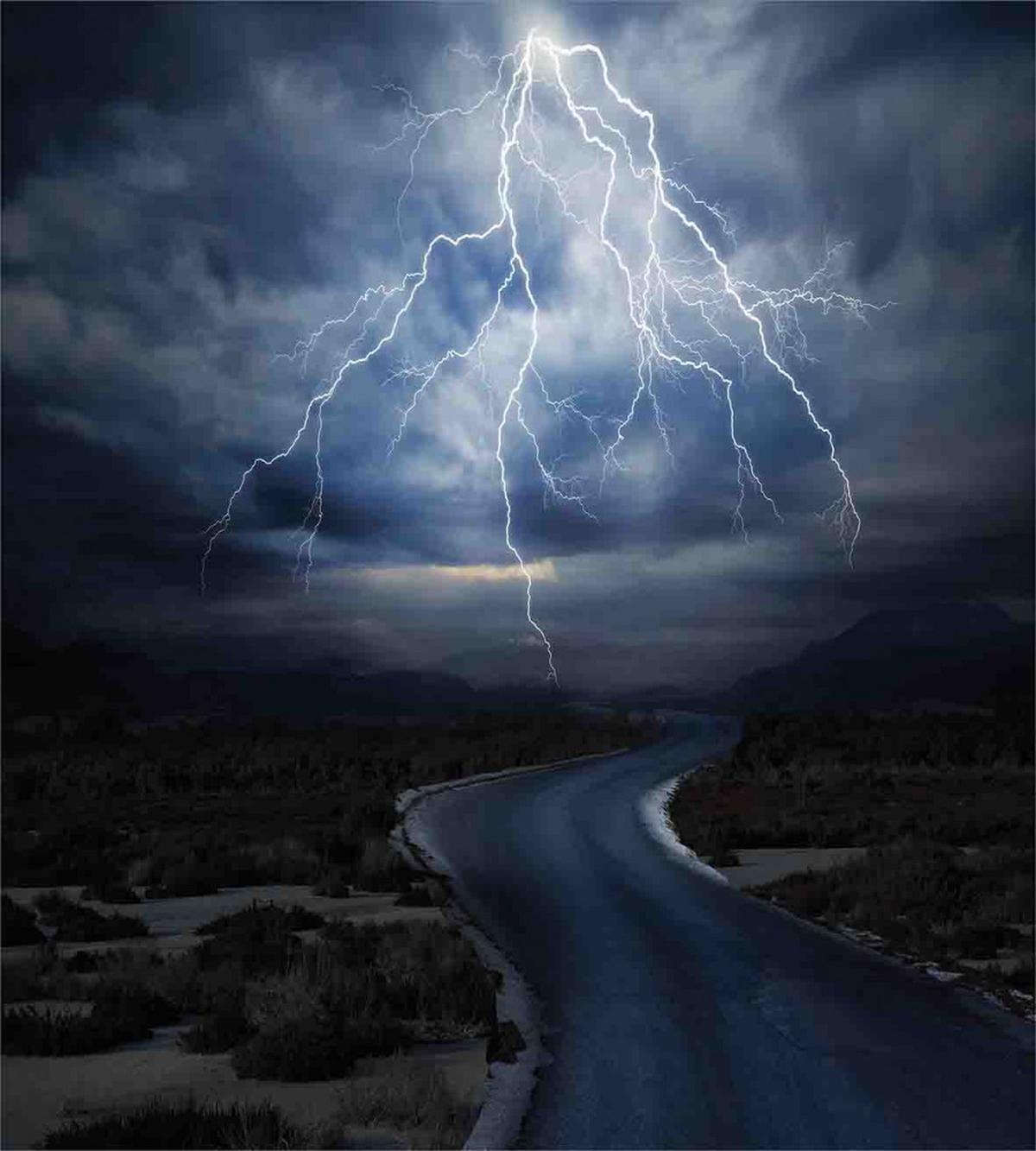 Thunderstorm over Road — Pattern