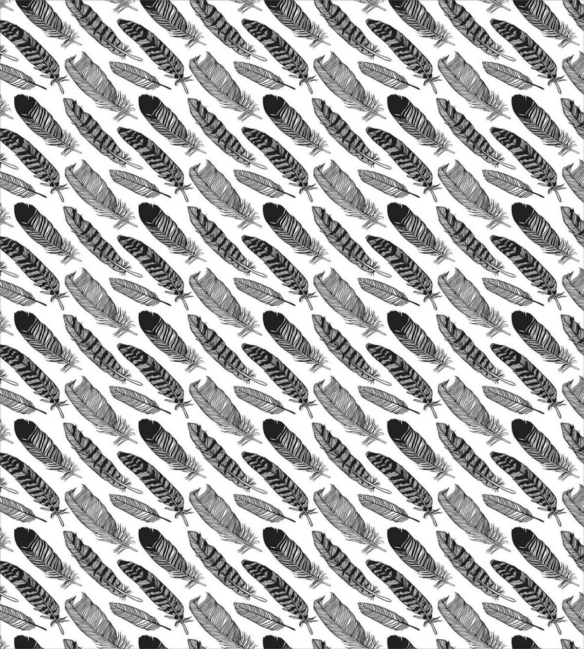 Retro Feathers Hippie Fashion — Pattern