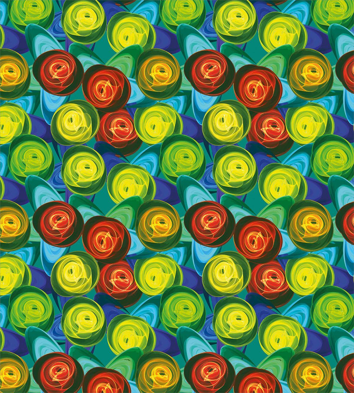 Rose Flowers Batik Art — Pattern