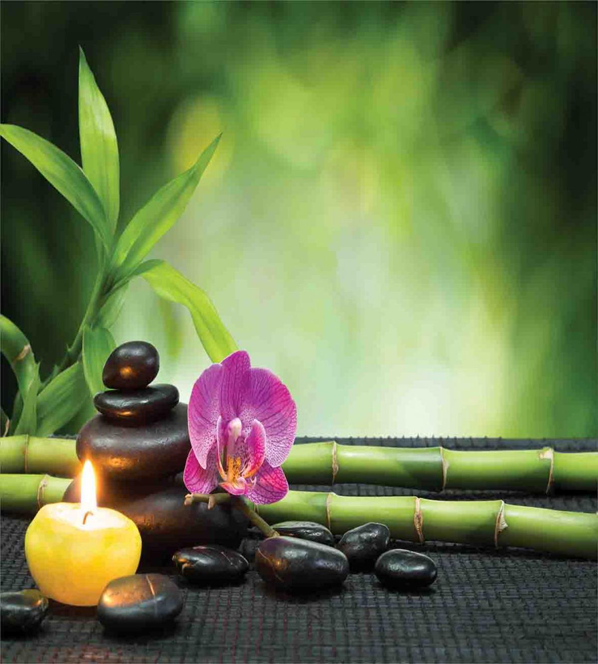 Orchid Bamboo Stems — Pattern
