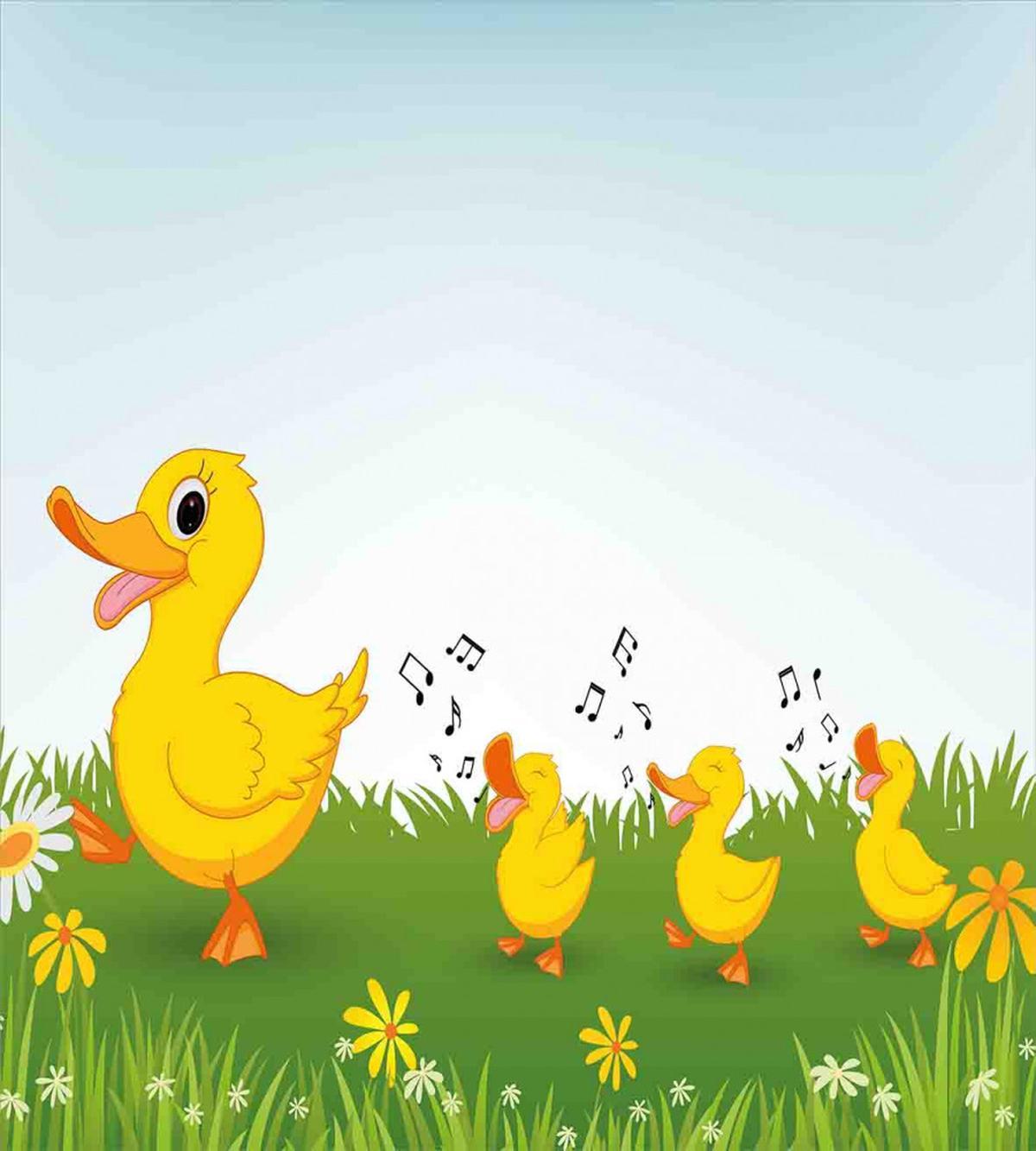 Mother Duck and Babies — Pattern