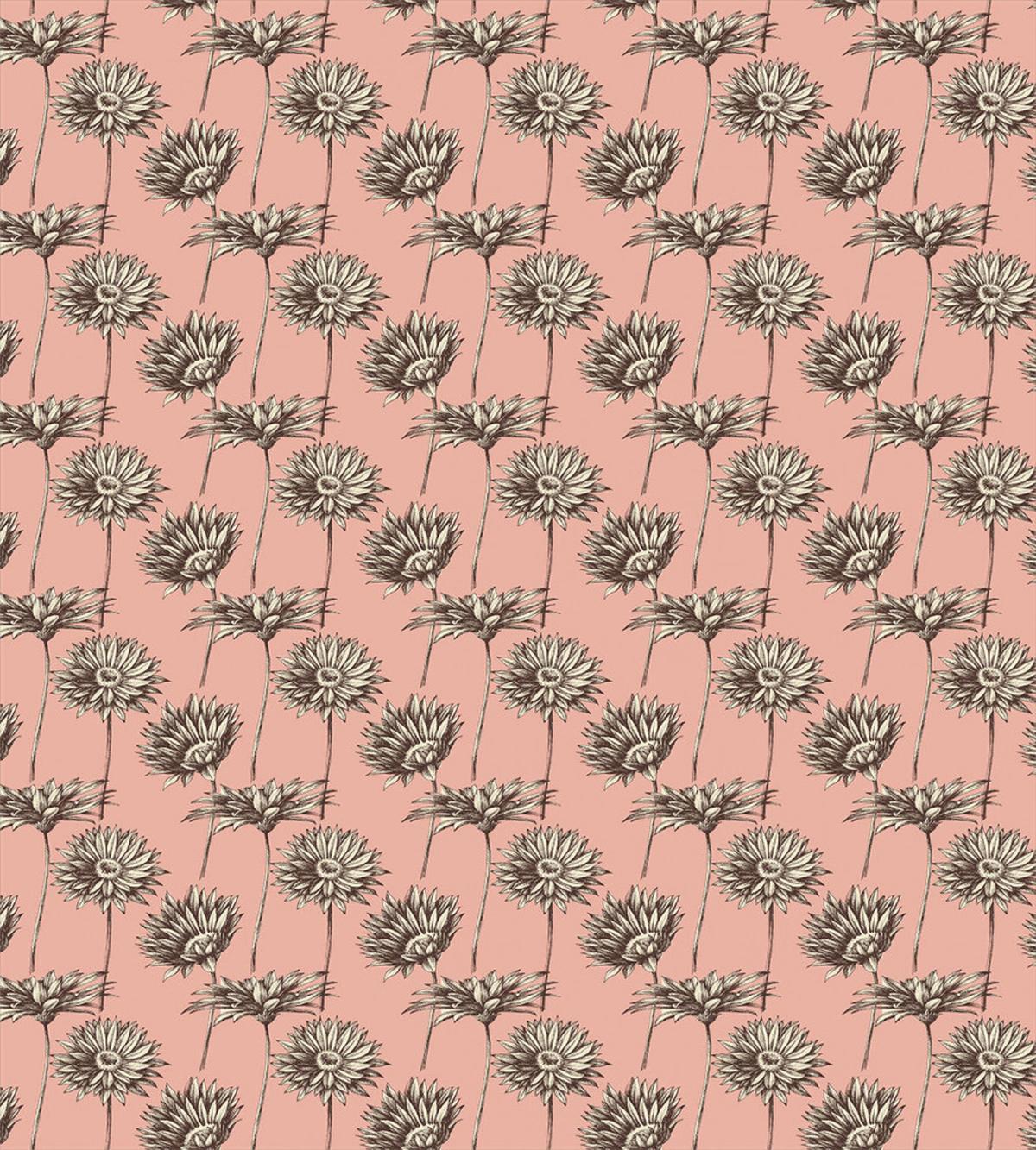 Dramatic Pink Gerbera Flower — Pattern