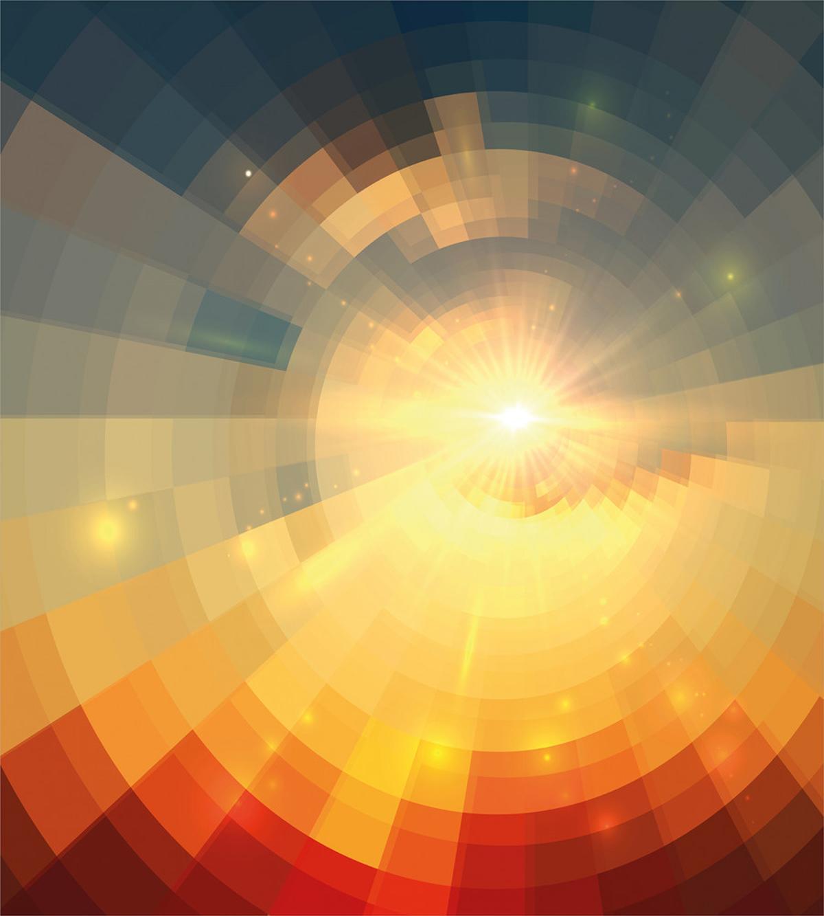 Sunbeams in Clear Sky — Pattern