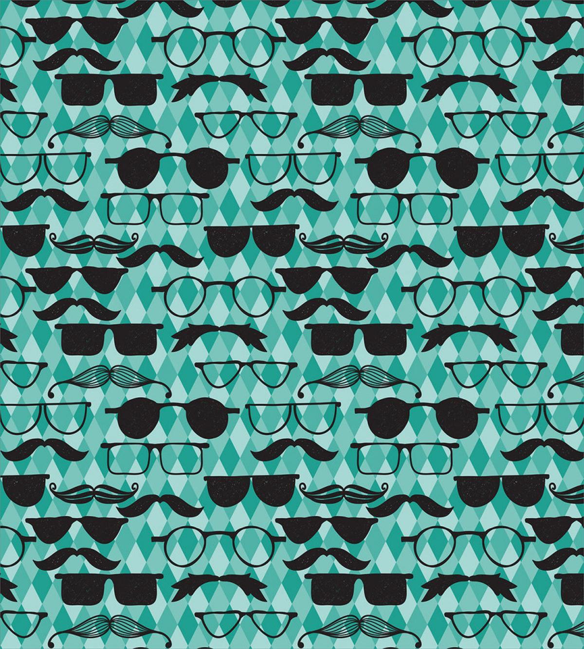 Mustache and Glasses Manly — Pattern