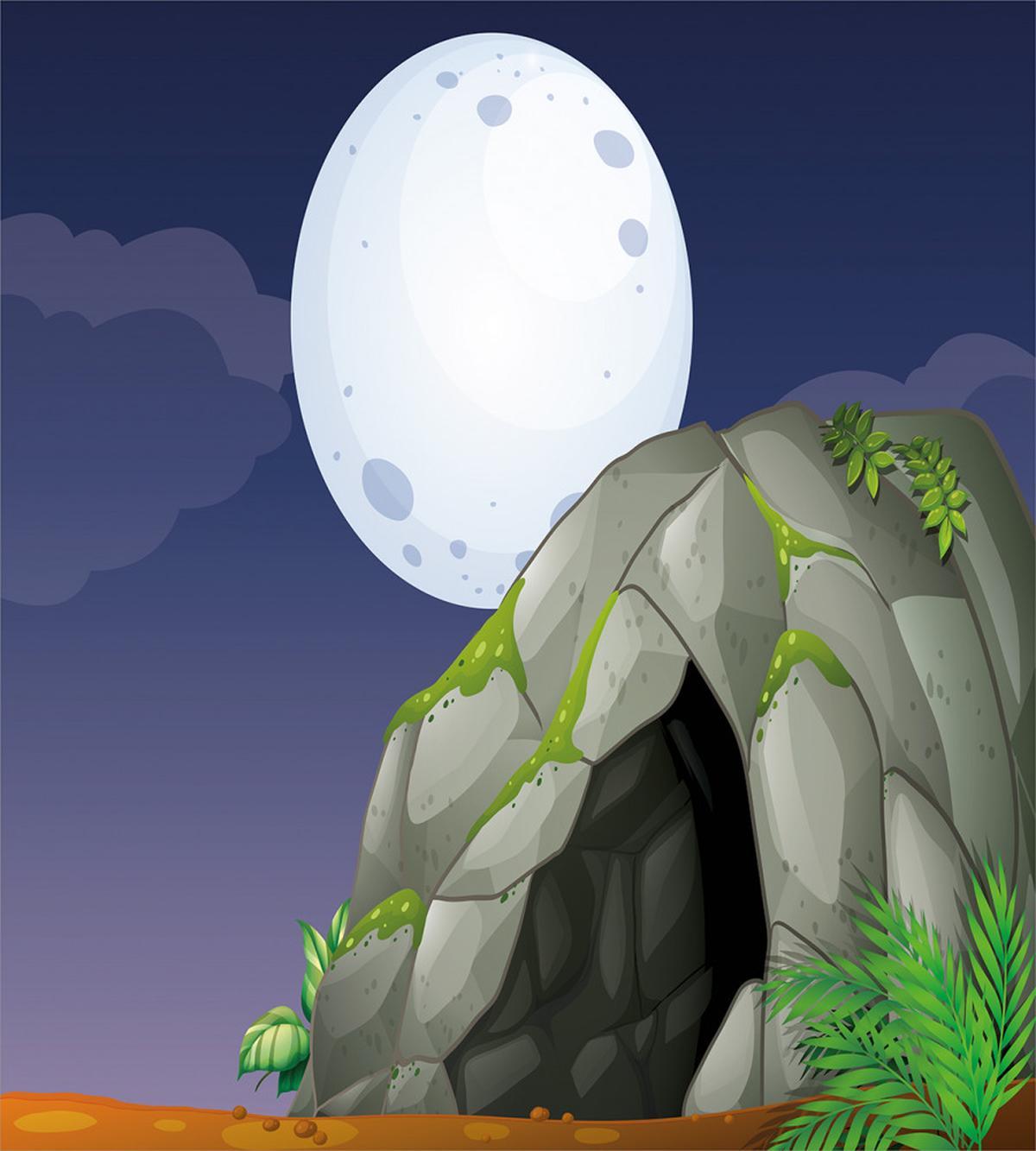 Full Moon Prehistoric Land — Pattern