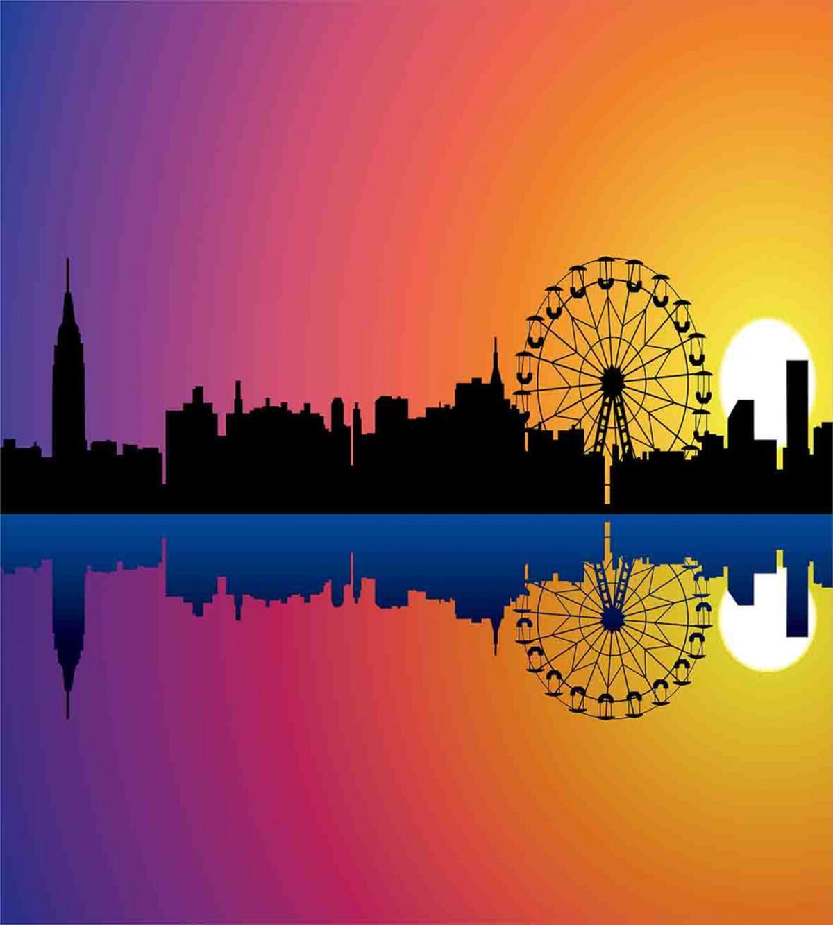 Skyline at Sunset — Pattern