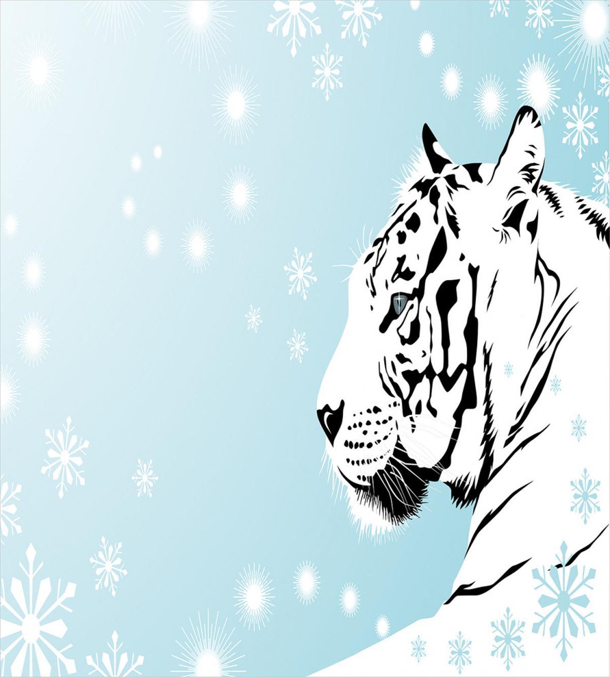 White Beast on Snowy Land — Pattern