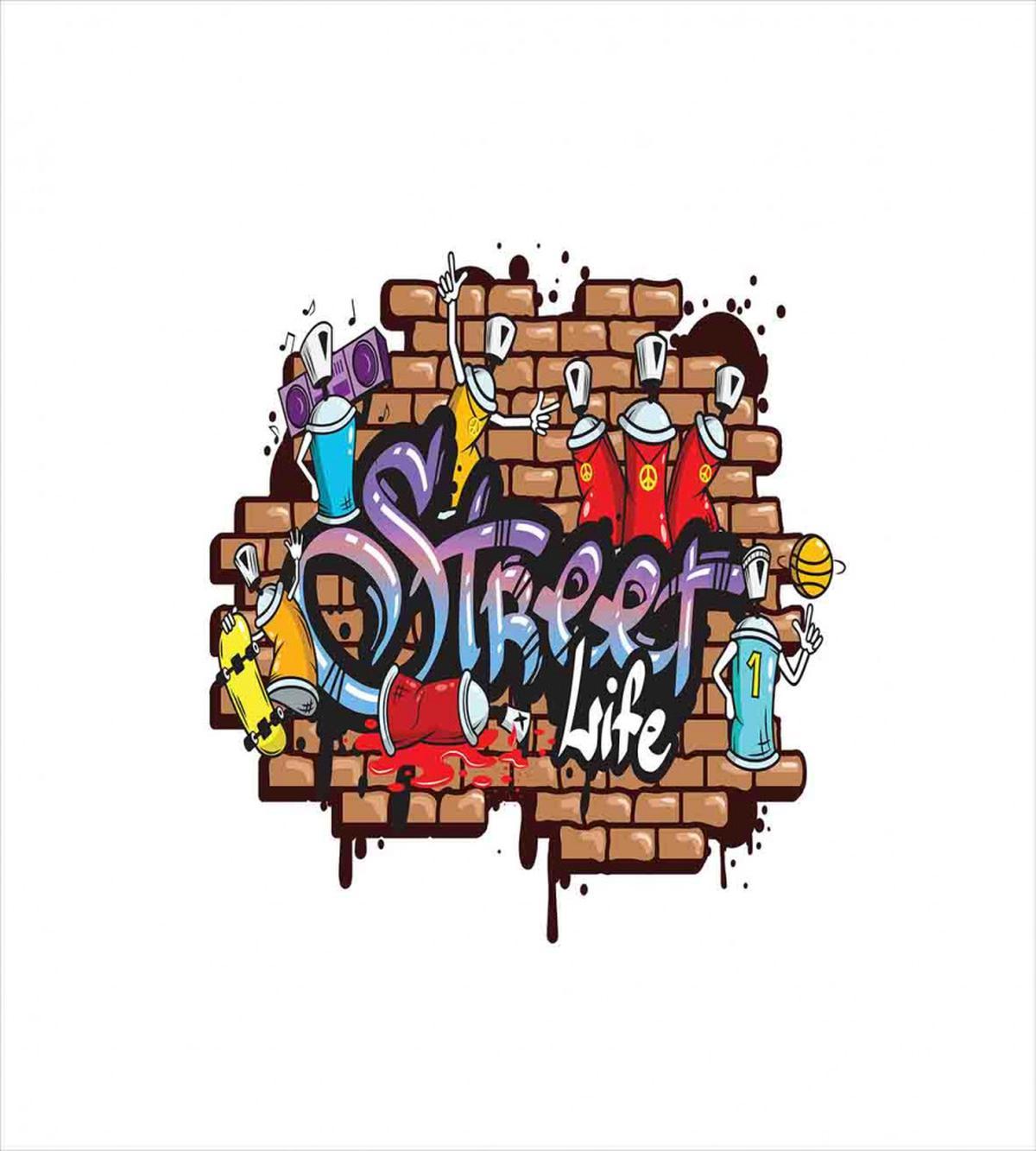 Street Life Graffiti Art — Pattern