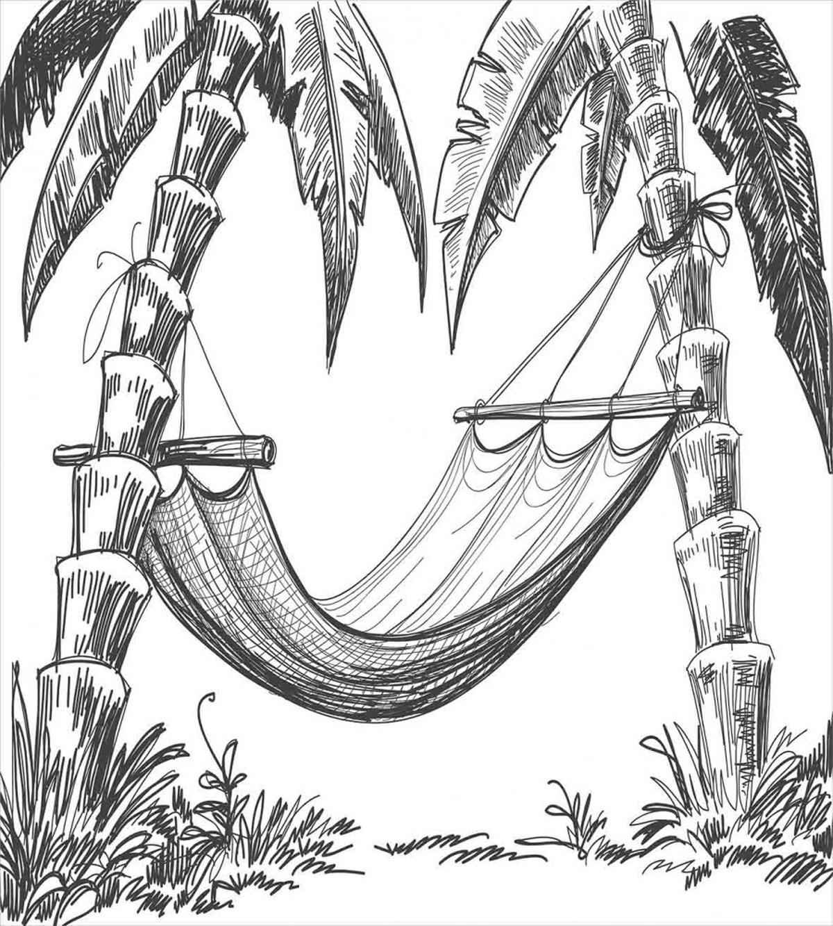 Hammock Palm Trees — Pattern