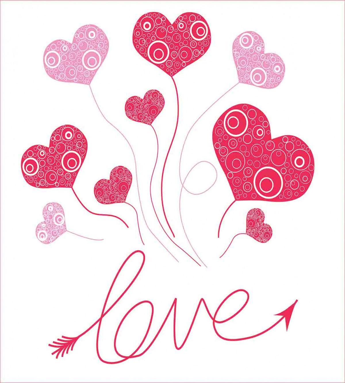 Love Heart Balloons — Pattern