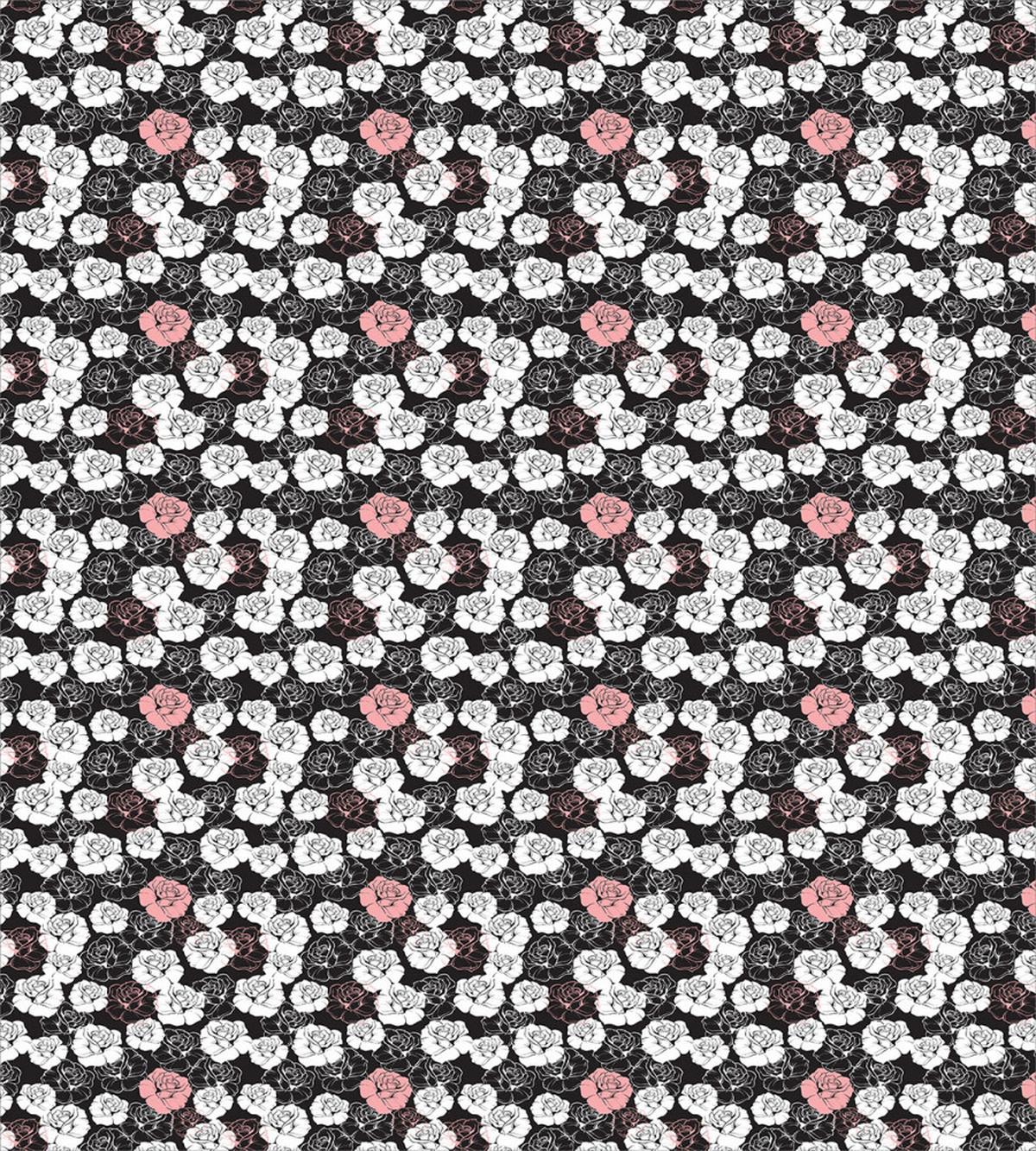 Romantic White Pink Roses — Pattern