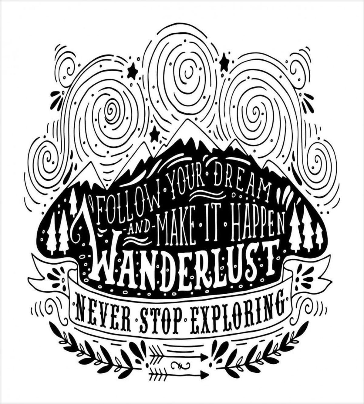 Wanderlust Follow Dreams — Pattern