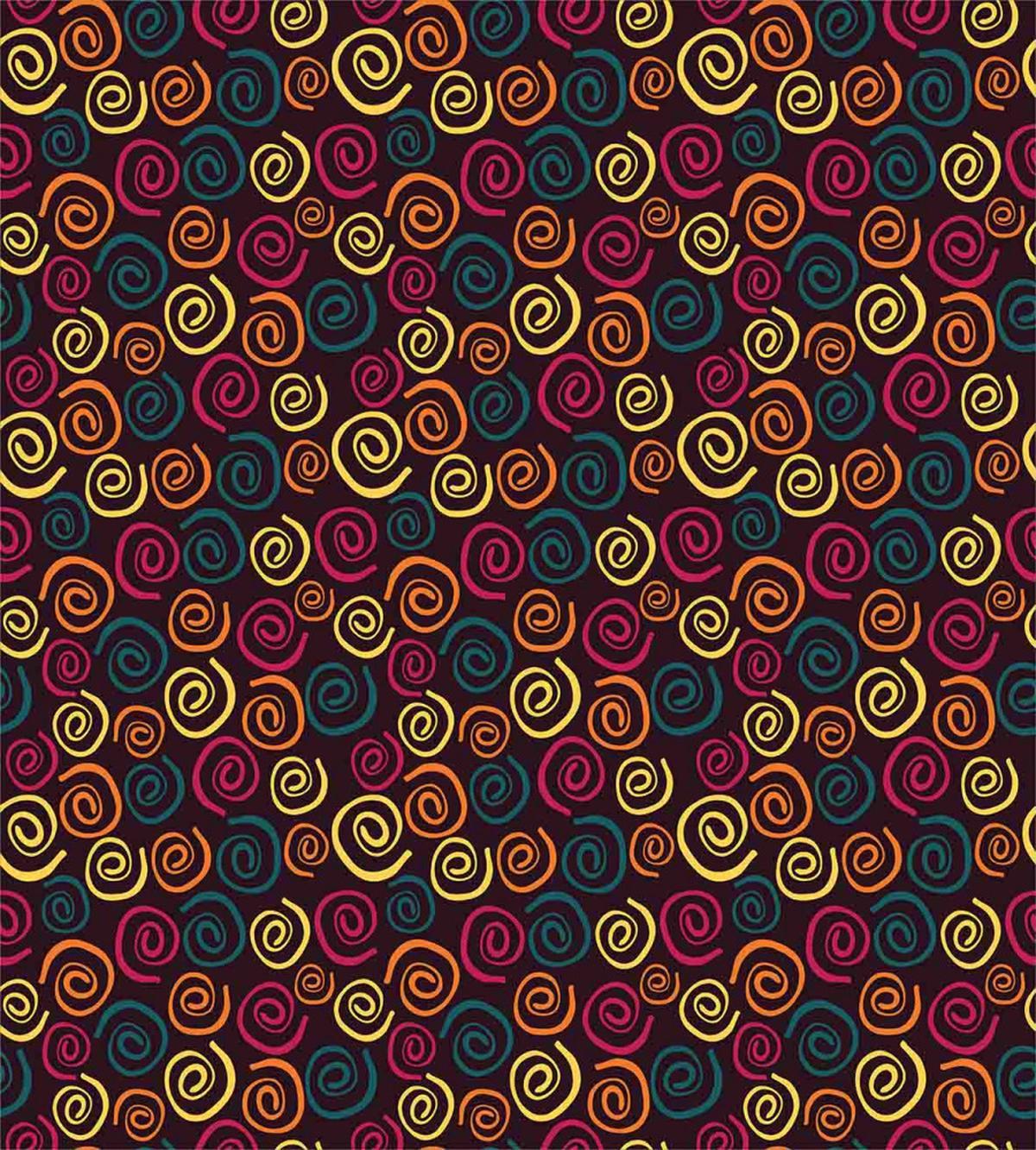 Colorful Curve Spirals — Pattern