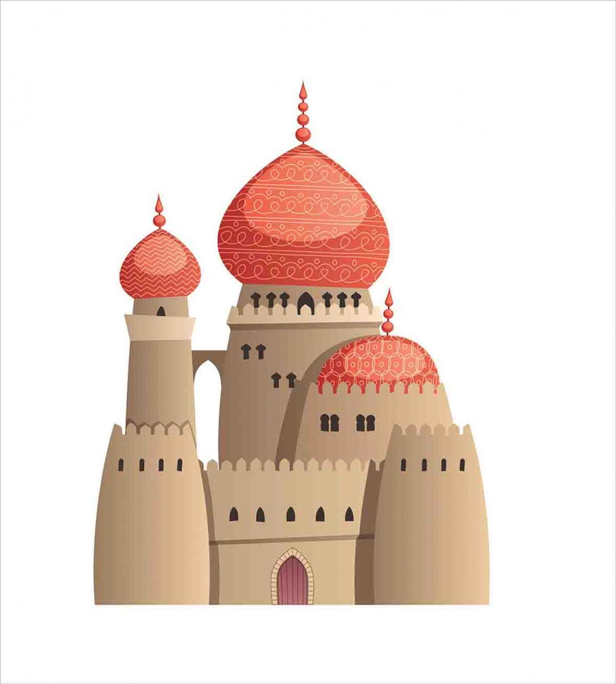 Fantasy Castle Cartoon — Pattern