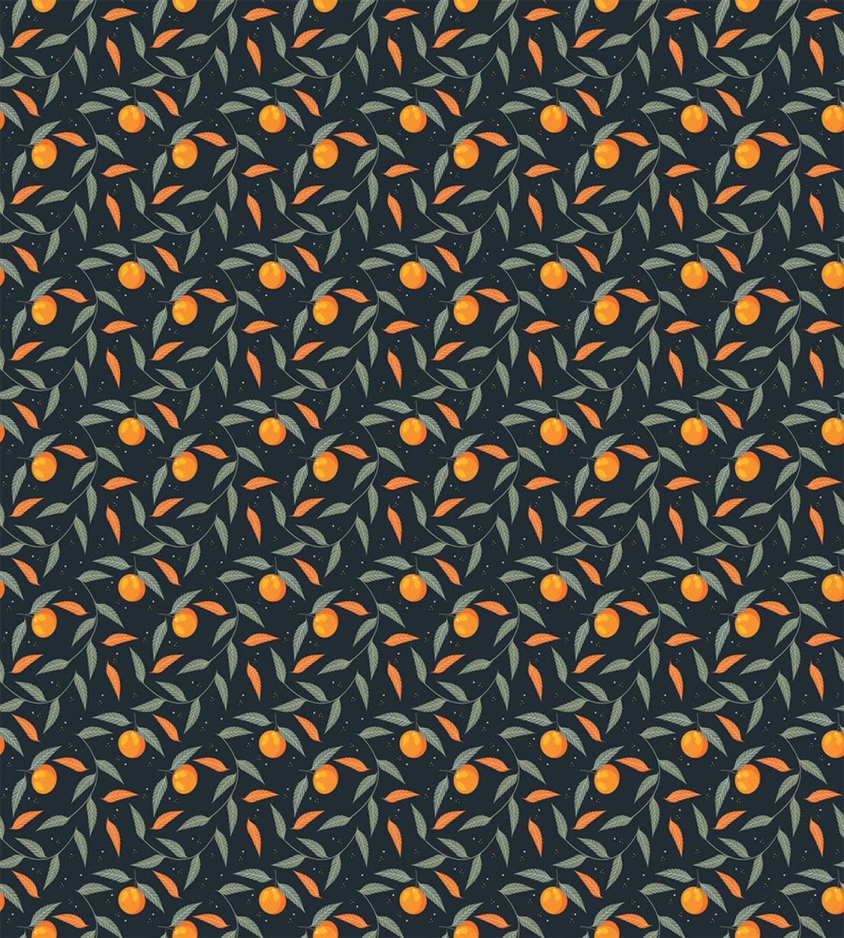 Citrus Fruits Branches — Pattern