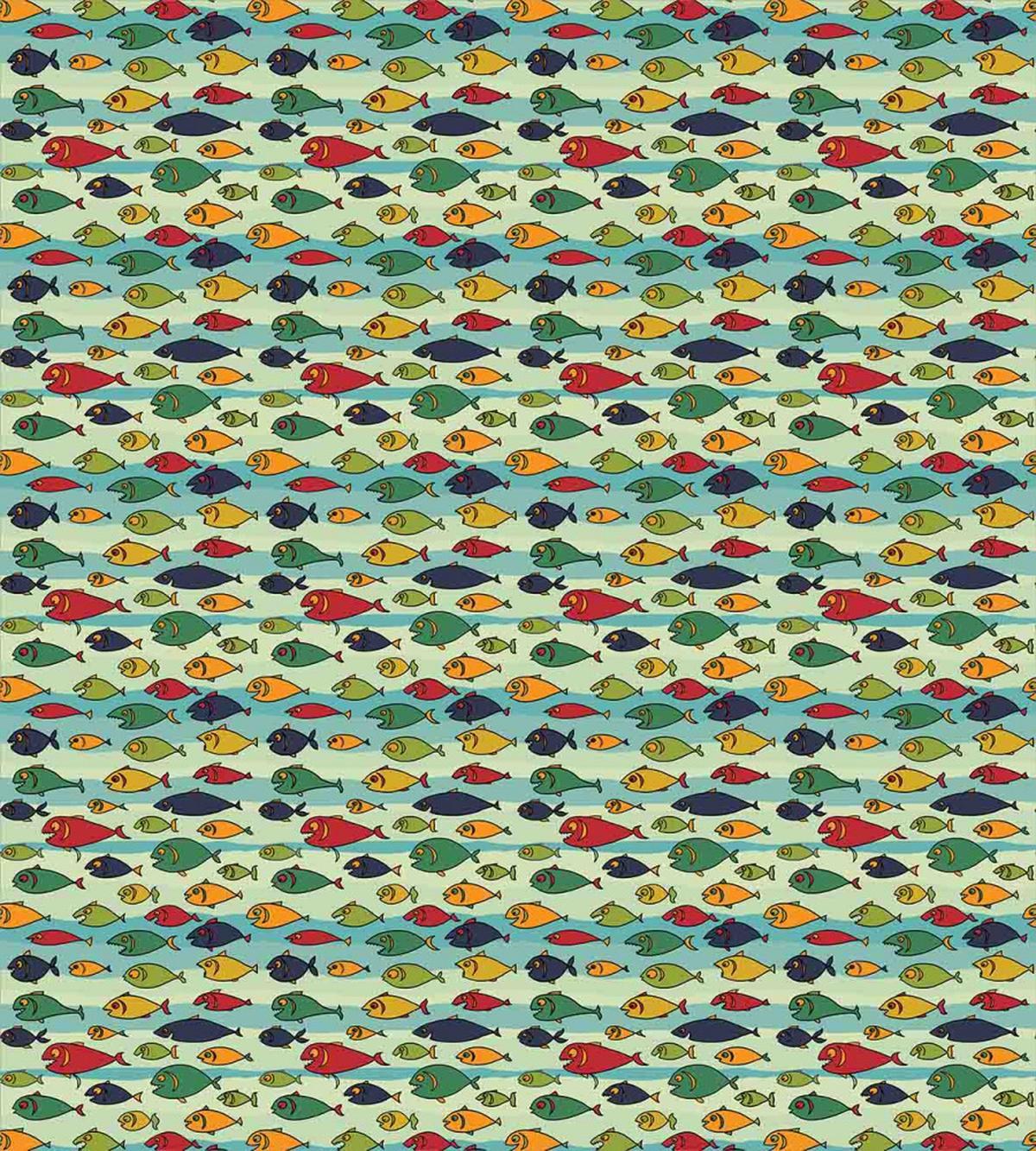 Hungry Piranhas in Ocean — Pattern