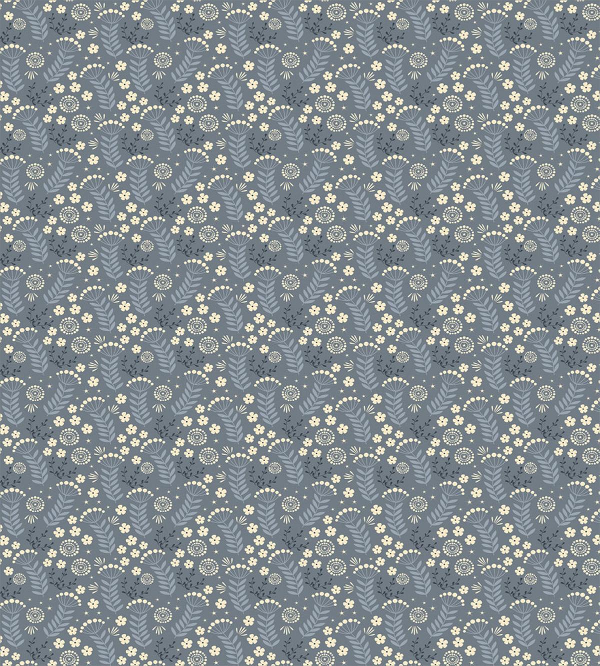 Greyscale Simplistic Flowers — Pattern