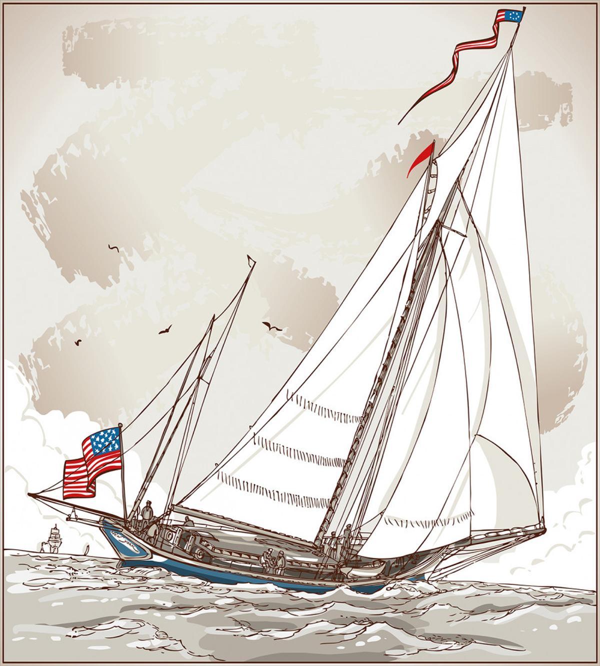 Antique American Yacht — Pattern