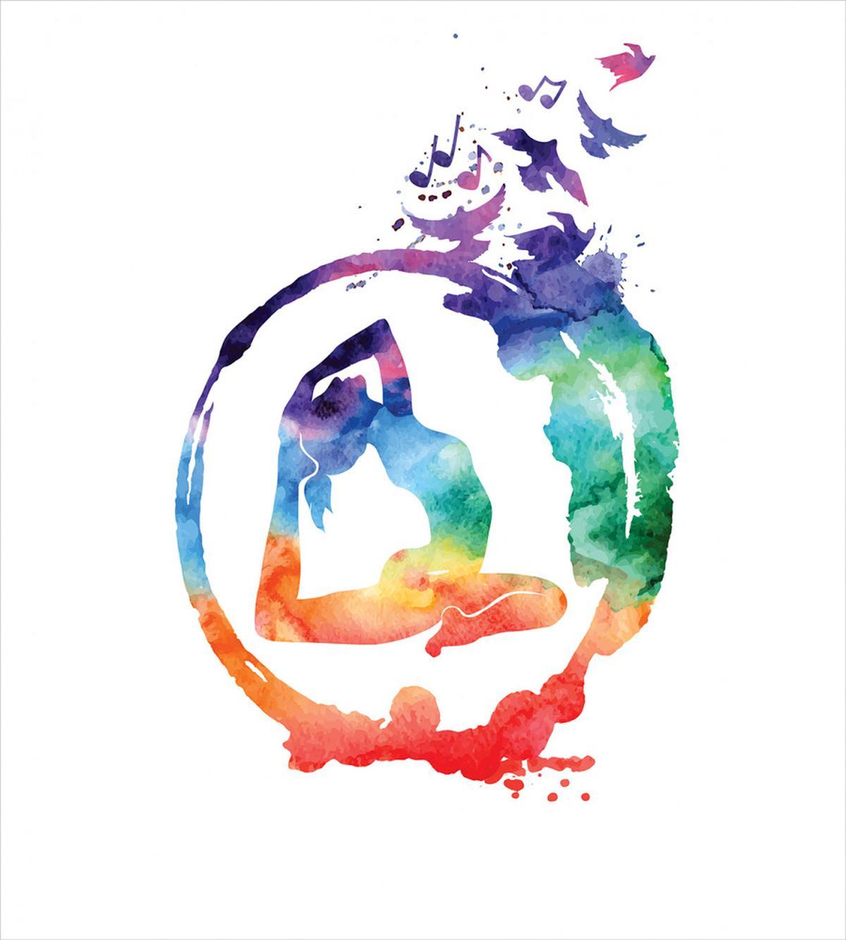 Watercolors Birds Music — Pattern