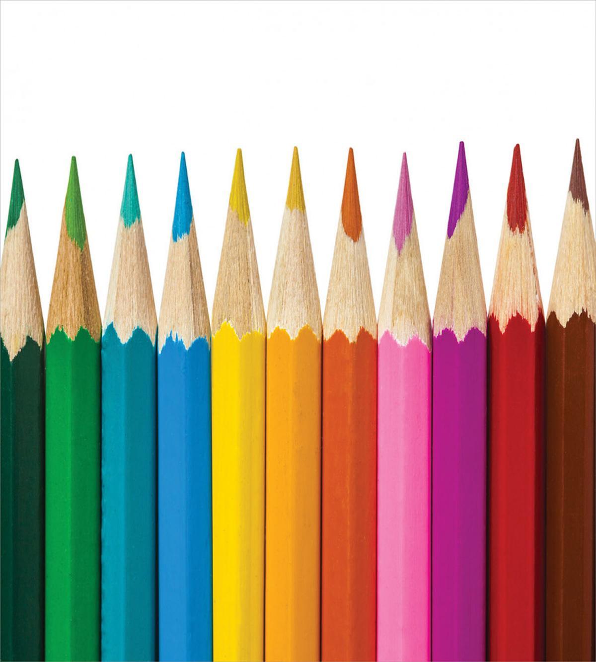 Colorful Pencils Macro Photo — Pattern
