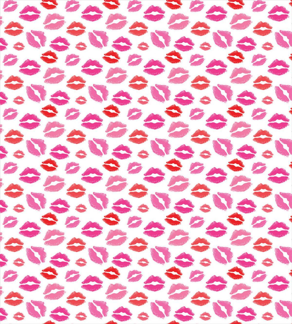 Pink and Red Romantic Kisses — Pattern
