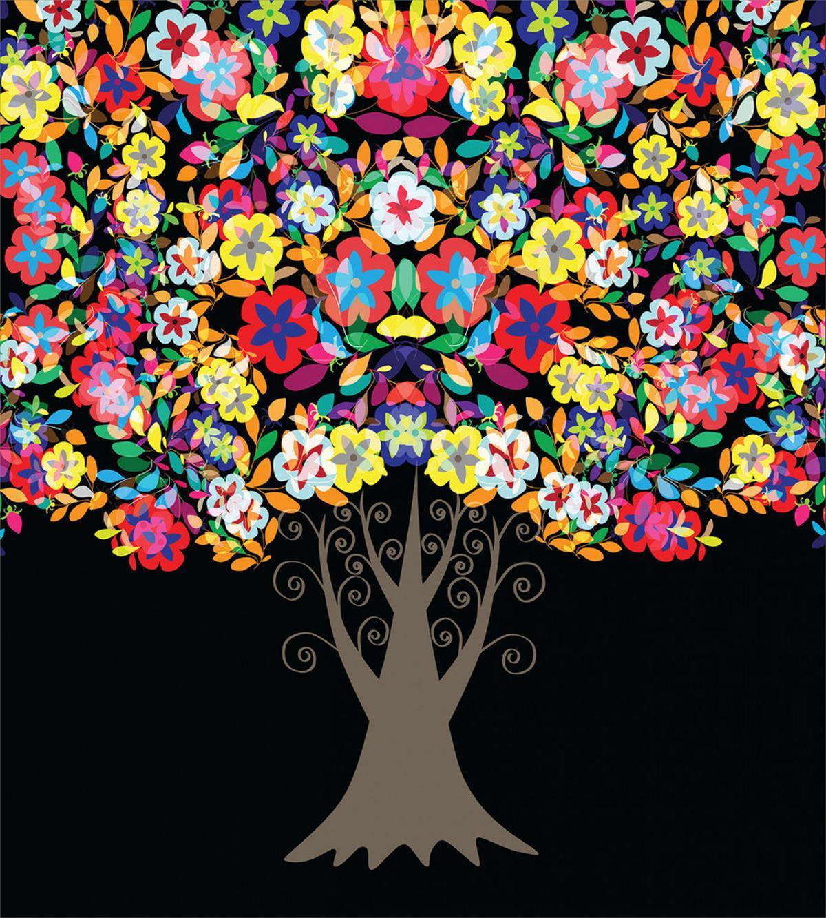 Floral Trees Blossoms — Pattern