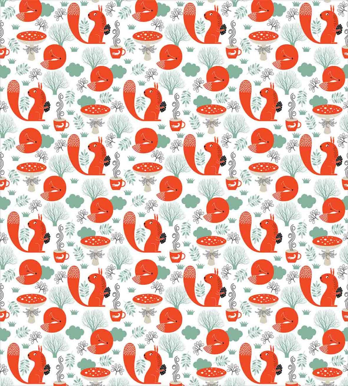 Forest Animals and Foliage — Pattern