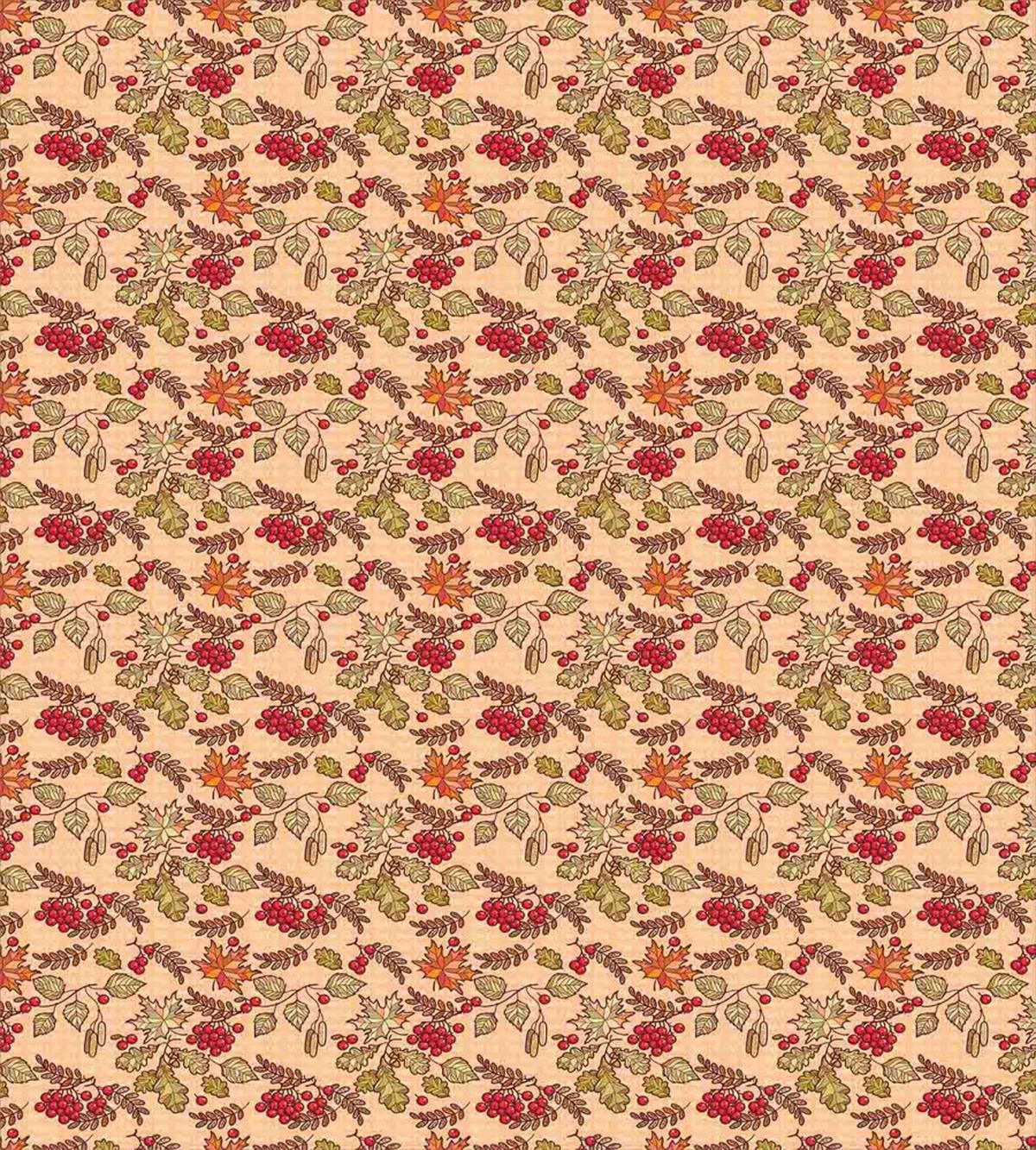 Berries Autumn Leaves — Pattern