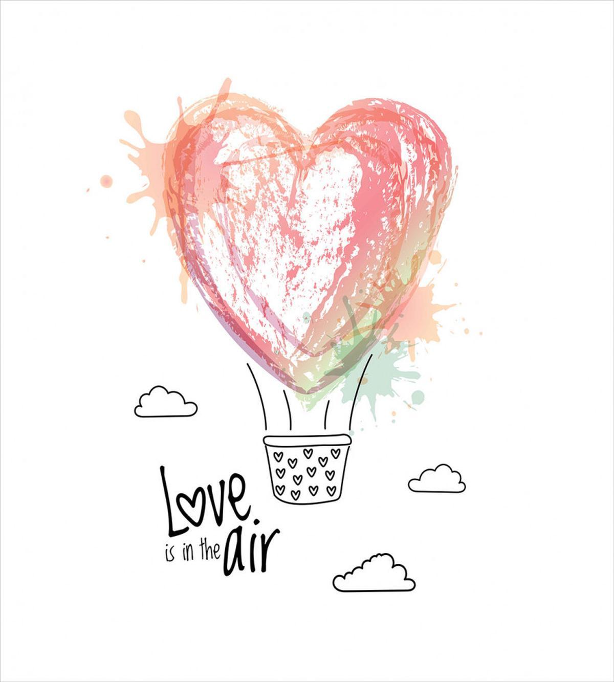 Heart Balloon Love Phrase — Pattern