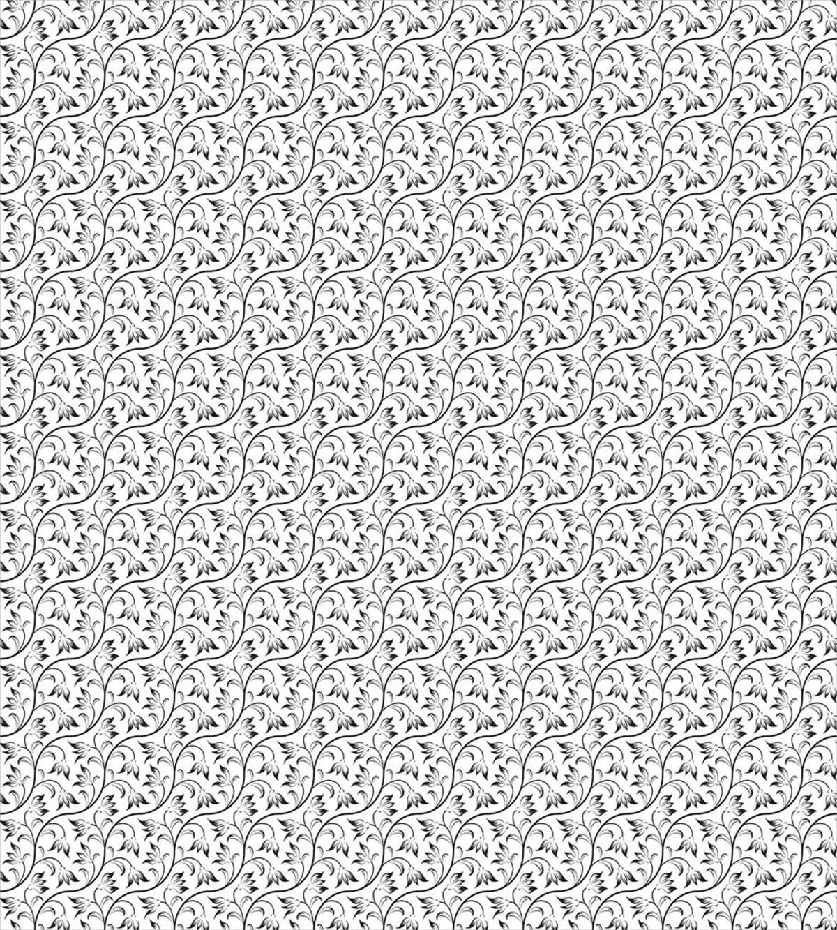 Monochrome Plant Motif — Pattern