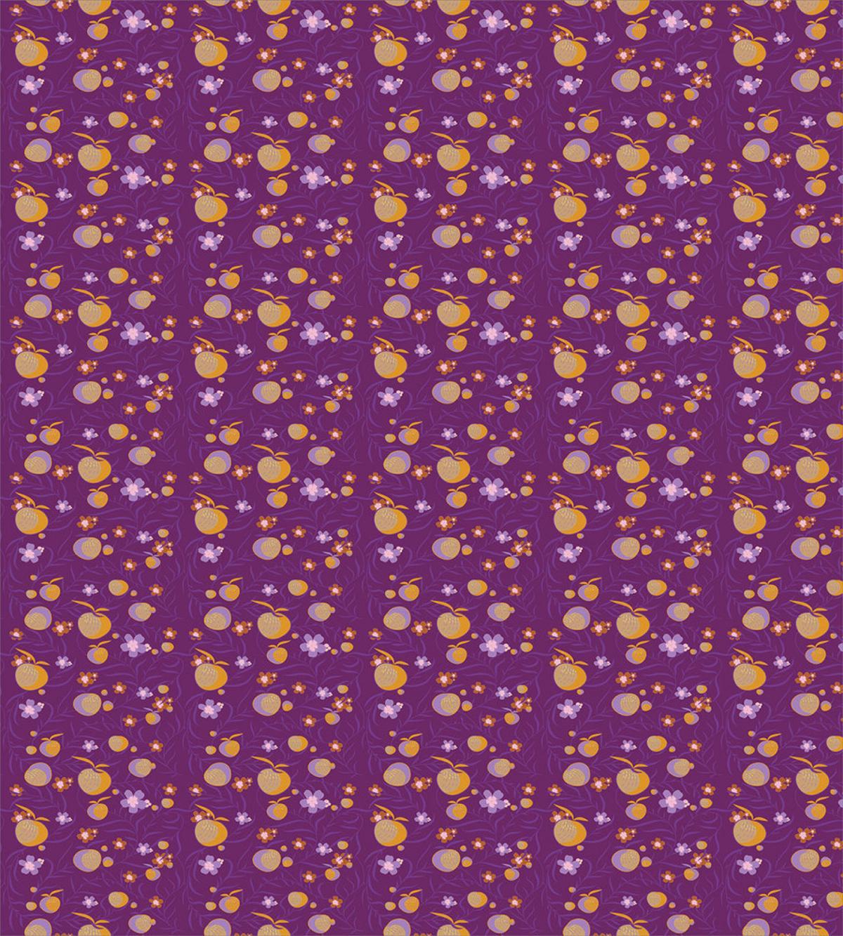 Flowers Leaves and Fruits — Pattern