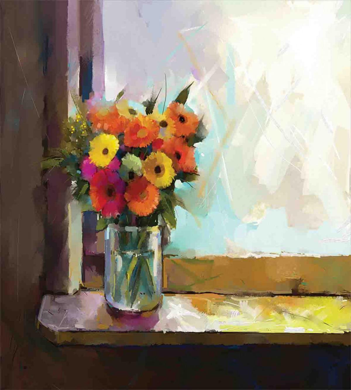 Bouquet in a Vase Art — Pattern