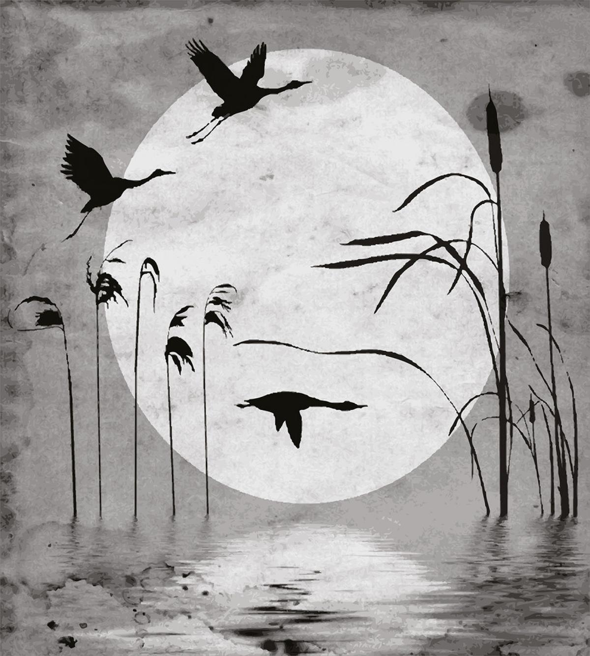 Heron Birds — Pattern