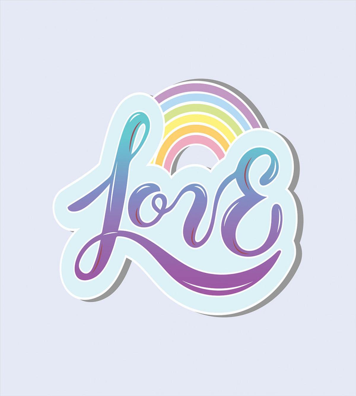 Love Cloud and Rainbow — Pattern