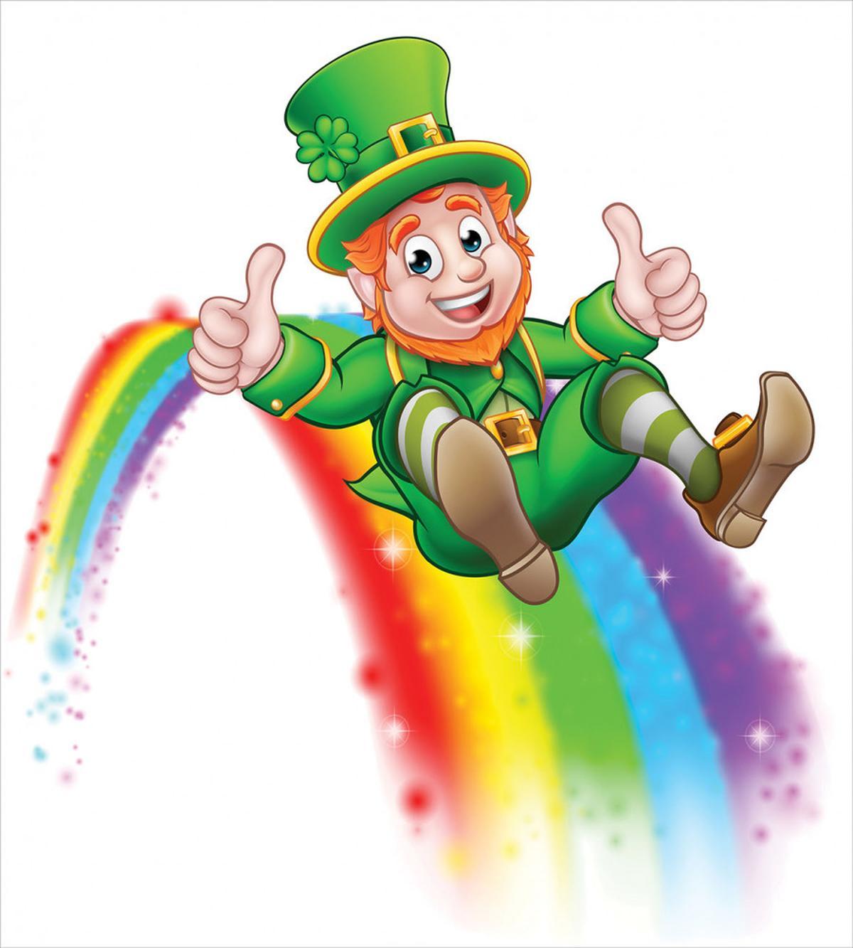 Leprechaun Slides on Rainbow — Pattern