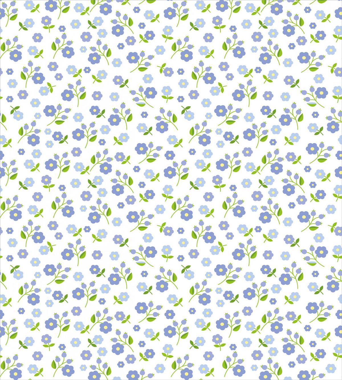 Flowers Wavy Branches — Pattern