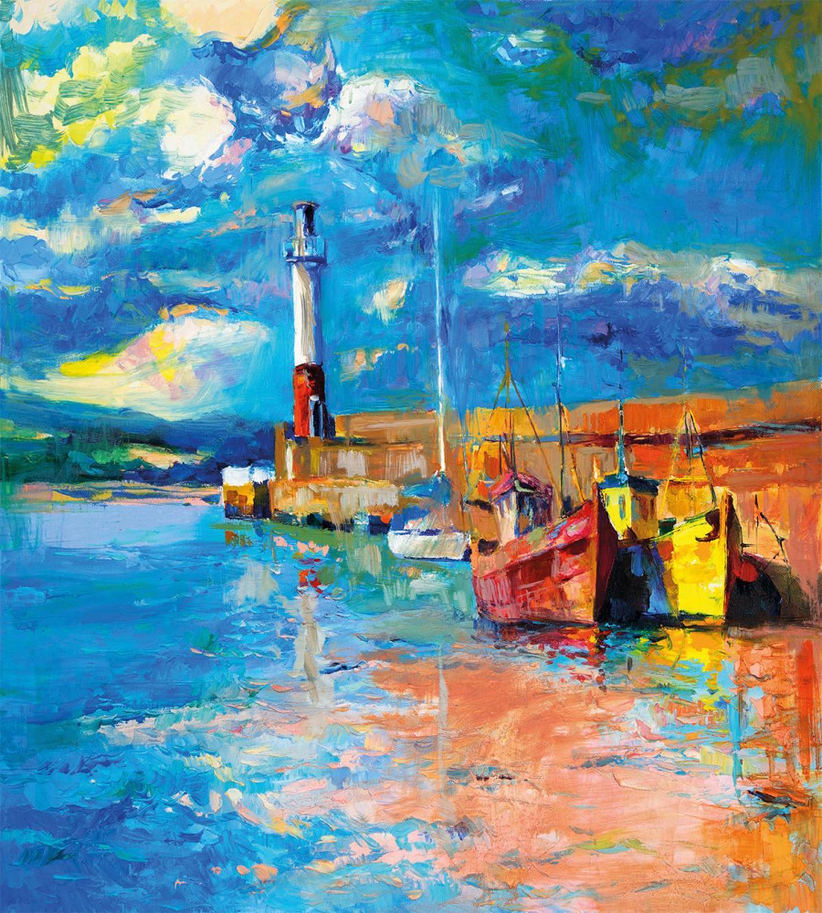Oil Painting Lighthouse — Pattern