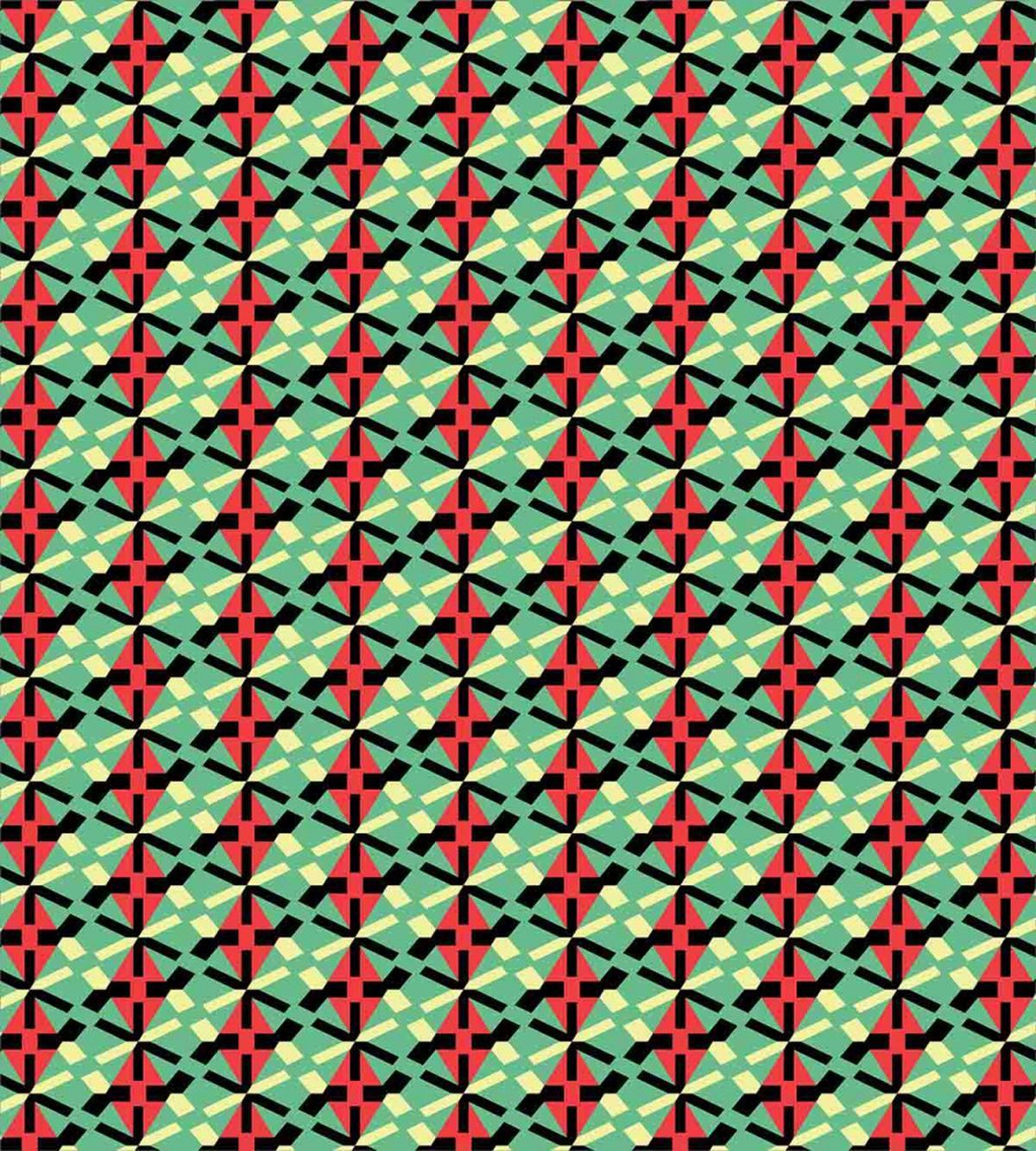 Rhombus and Dashed Lines — Pattern