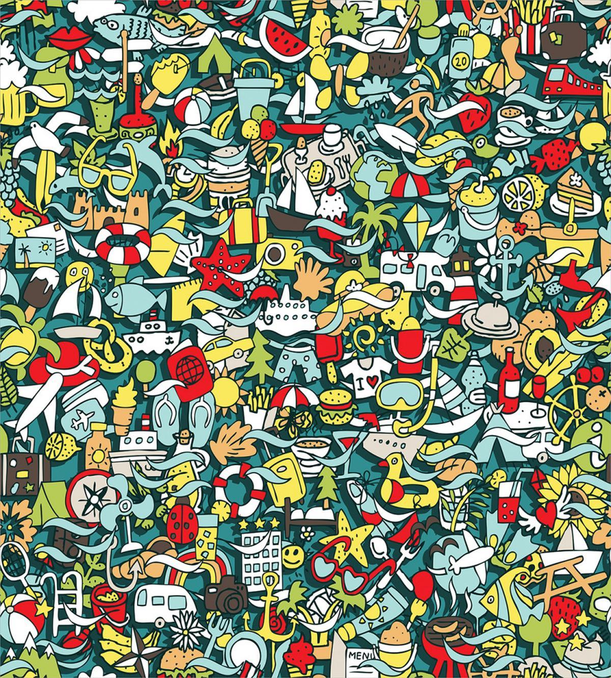 Simple Holiday Drawing — Pattern