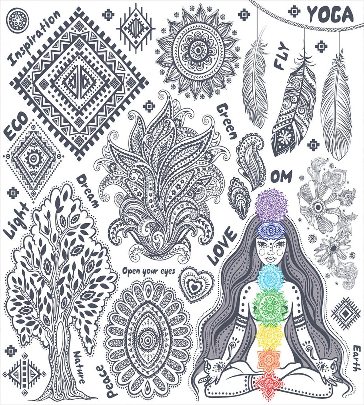 Bohemian Words Design — Pattern