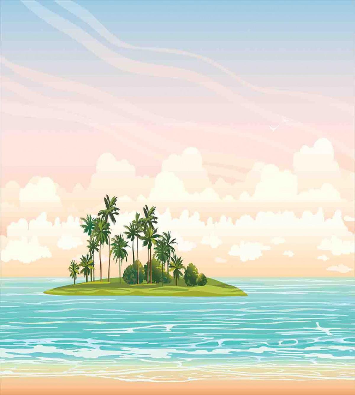 Jungle at Sunset Sky Clouds — Pattern