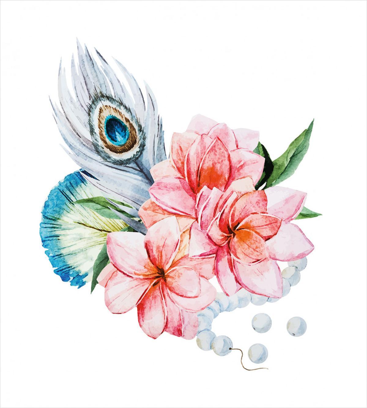 Peony and Peacock — Pattern