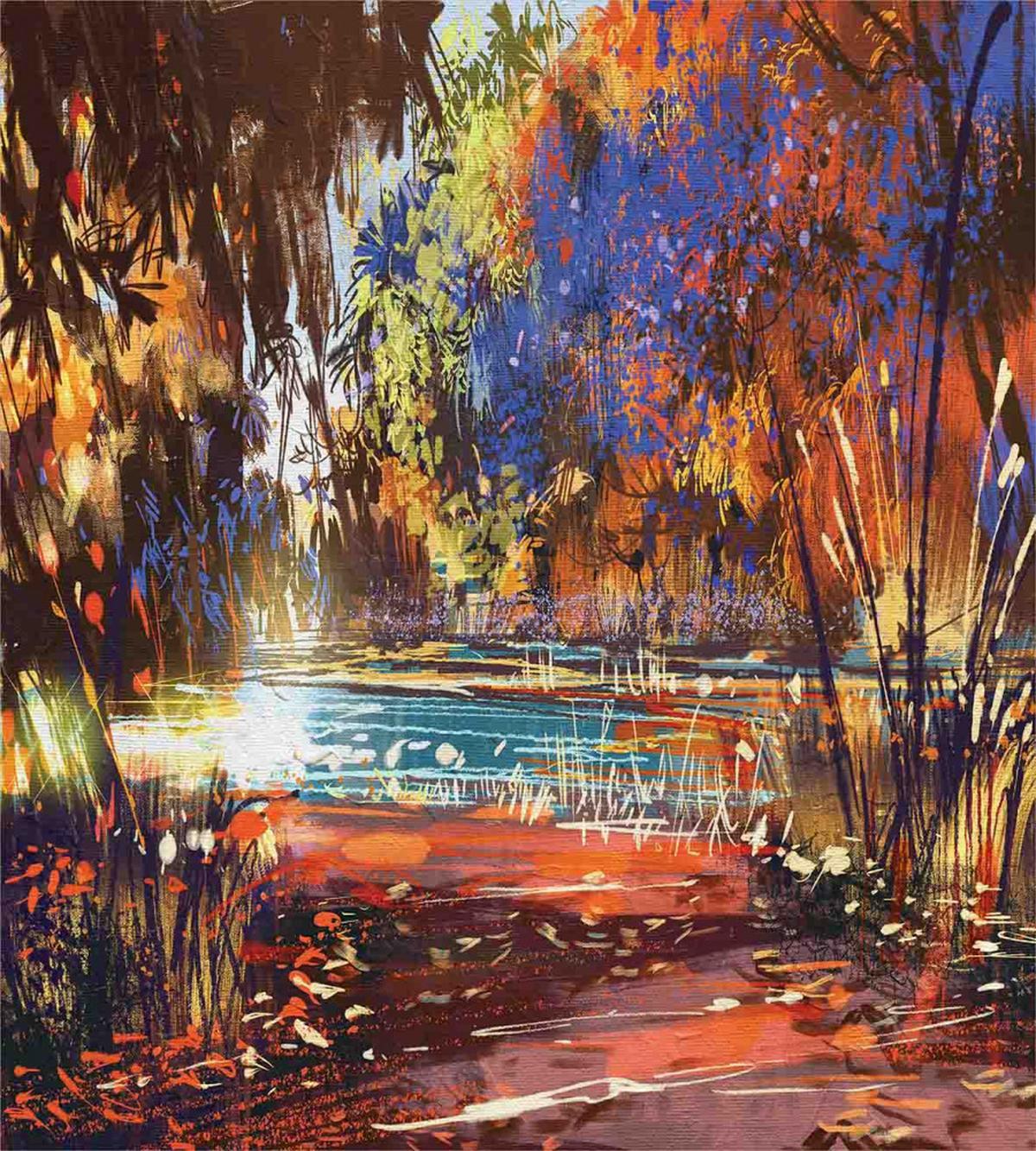 Painting Nature Pond — Pattern