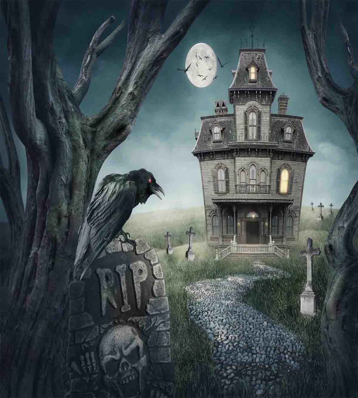 Haunted House Crow Tomb — Pattern