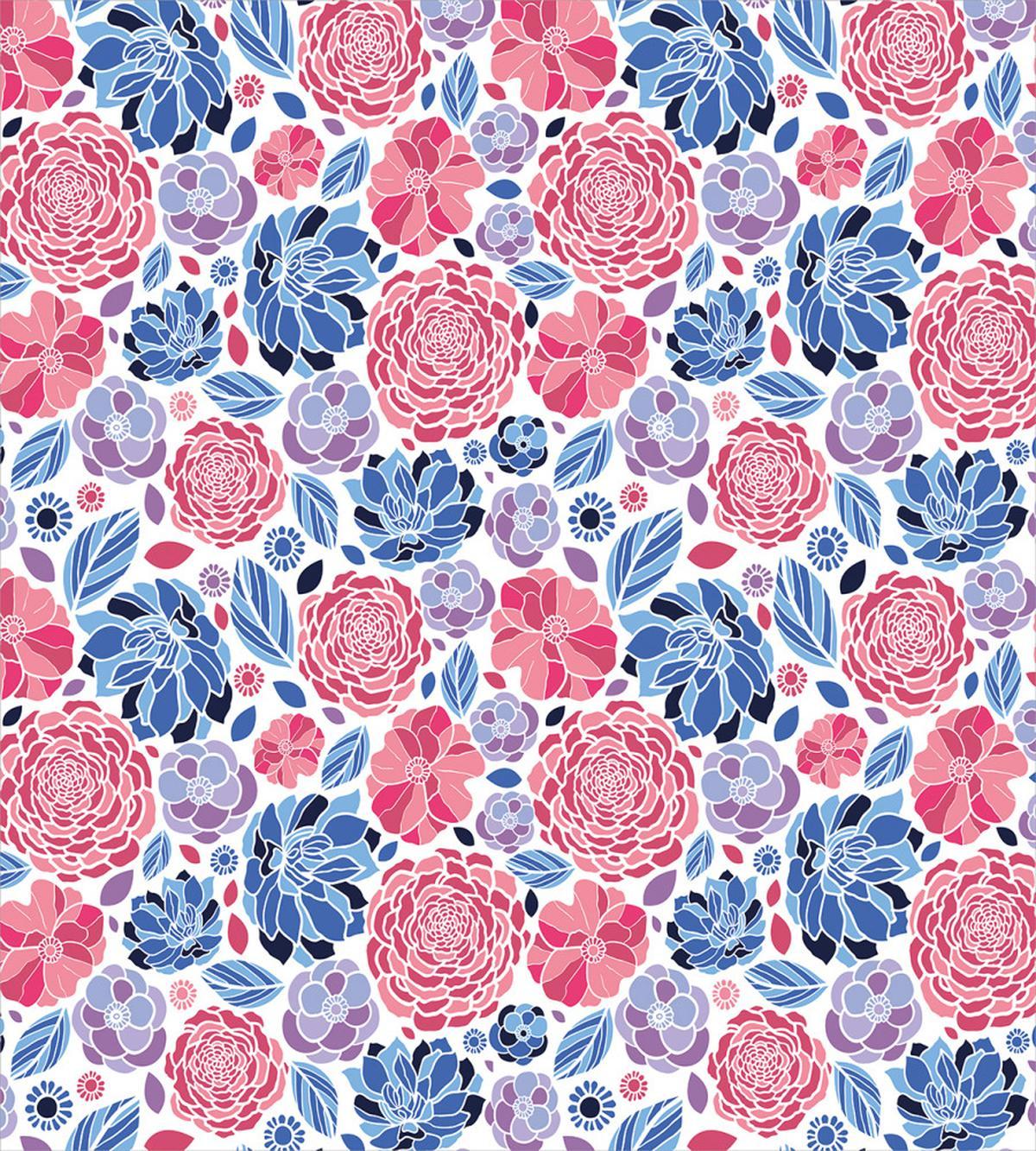 Vibrant Roses Poppies — Pattern