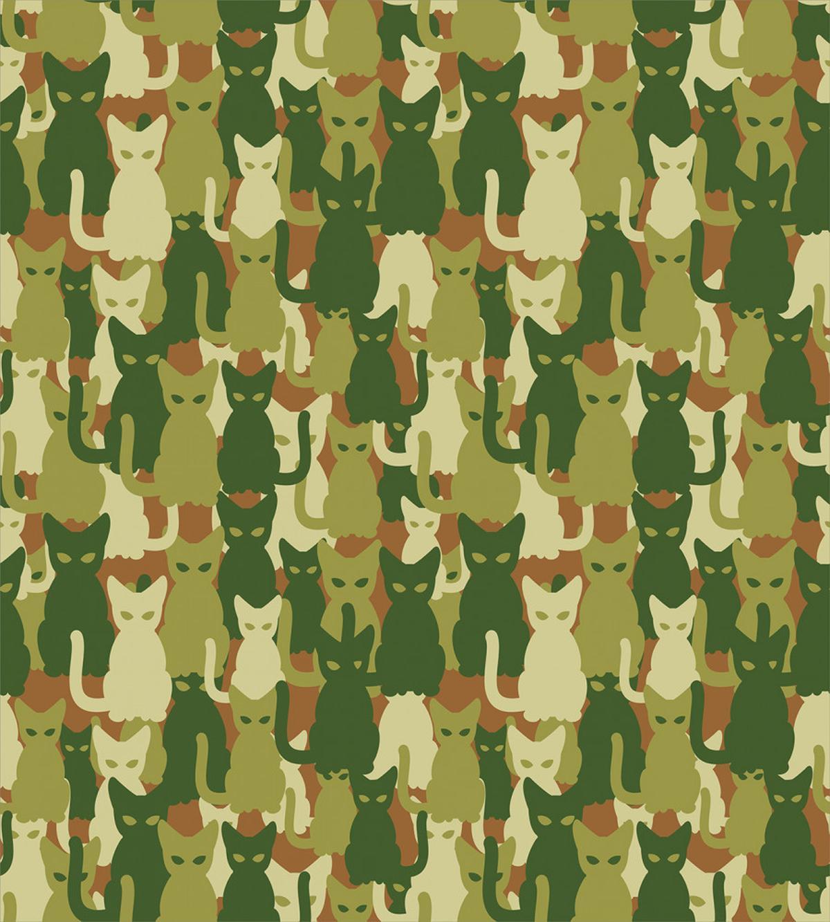 Kitten Silhouettes Jungle — Pattern