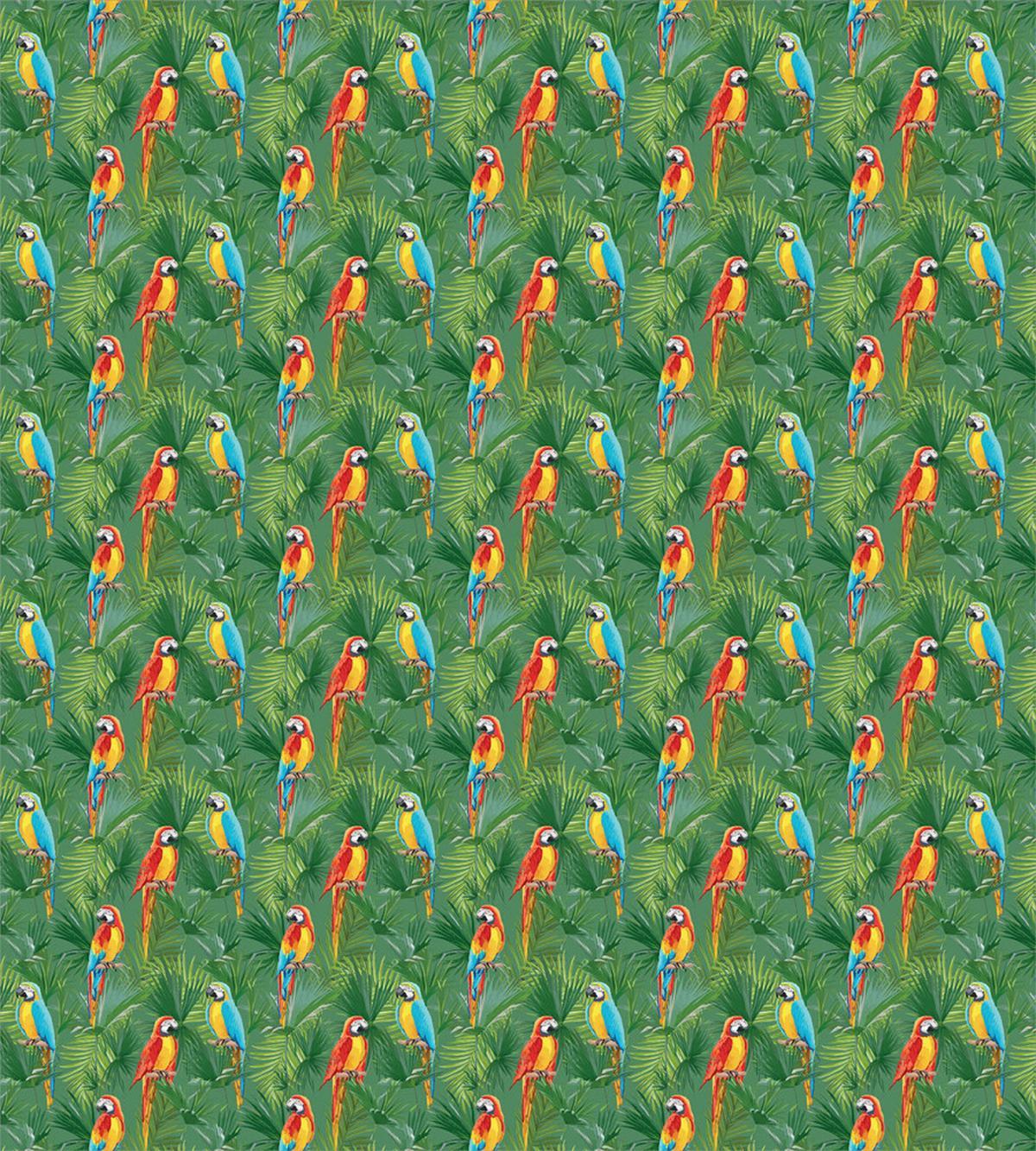 Rainforest with Parrot Birds — Pattern